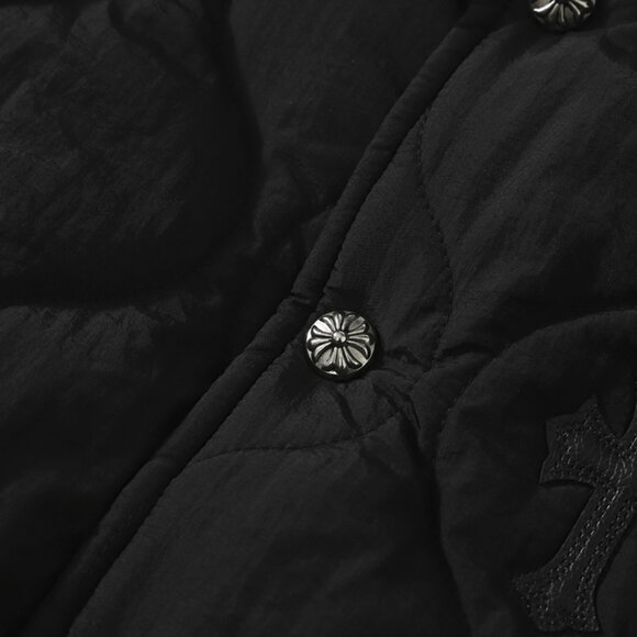 Chrome Hearts Dark Style Cross Embroidery Quilted Cotton Jacket - Picture 9 of 11